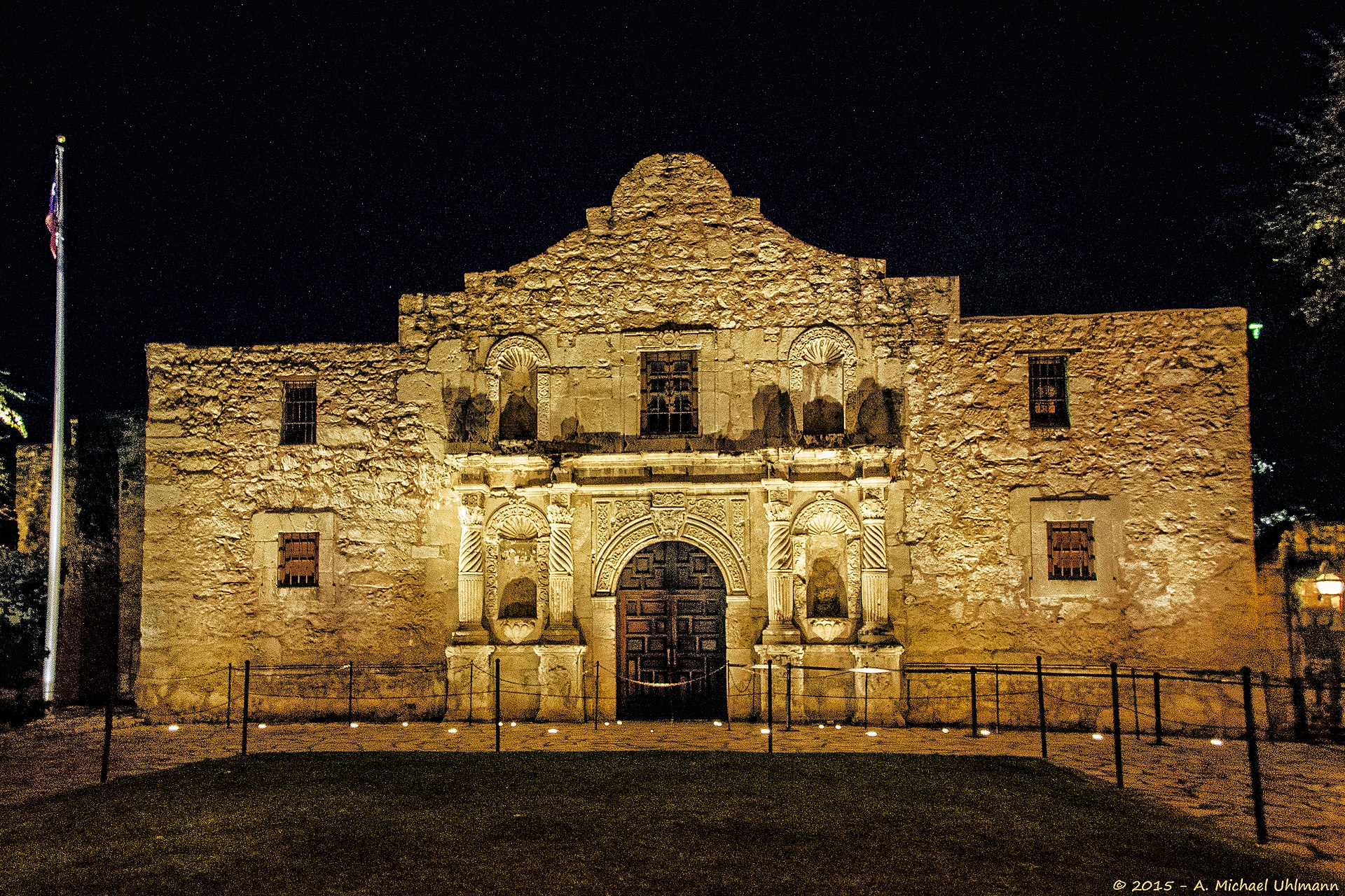 Alamo Mission at Night image